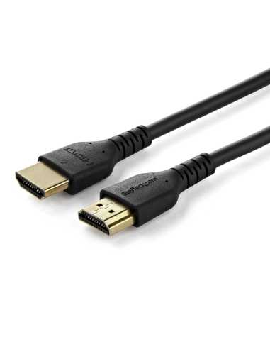 StarTech.com Cable de 1m HDMI 2.0 Certificado Premium de alta velocidad con Ethernet - Durable - UHD 4K 60Hz - con Fibra de