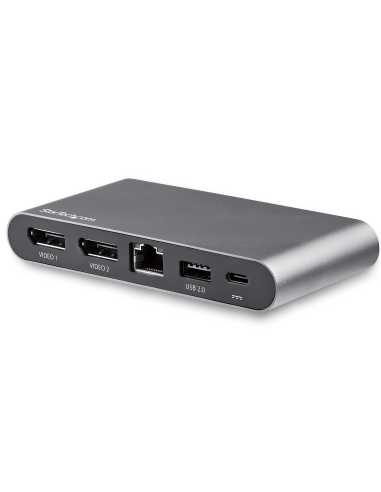 StarTech.com Docking Station USB C para 2 Monitores DisplayPort 4K - con Entrega de Potencia de 100W Passthrough - GbE - Hub