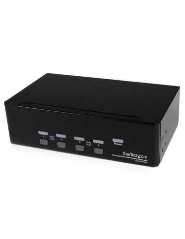 StarTech.com 4 Port Dual DVI USB KVM Switch  Umschalter mit Audio und USB 2.0 Hub