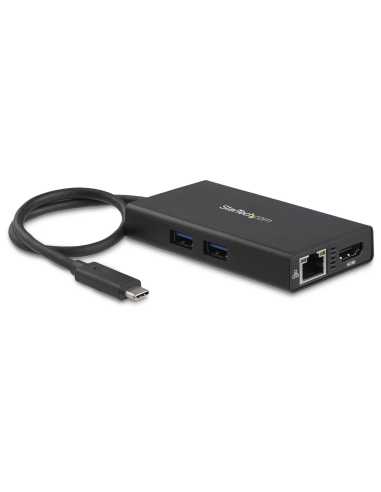 StarTech.com USB-C Multiport Adapter - USB-C Tragbare Docking station mit 4k HDMI - 60W Power Delivery Pass-Through, GbE, 2x
