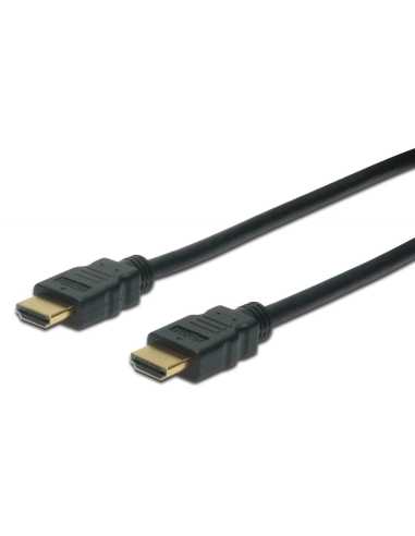 ASSMANN Electronic HDMI High Speed Anschlusskabel, Typ A St St, 1.0m, m Ethernet, Ultra HD 60p gold, sw