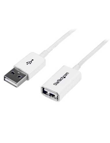 StarTech.com 1m USB 2.0 Verlängerungskabel A auf A - Stecker Buchse - Weiß
