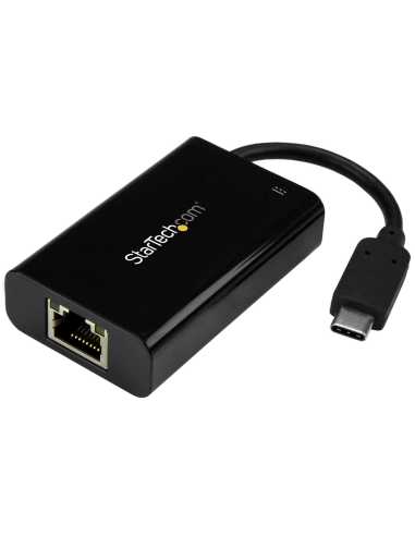 StarTech.com Adaptador Convertidor USB C a Ethernet Gigabit con PD 2.0 - Adaptador de Red NIC 1Gb LAN RJ45 USB Tipo C USB 3.1