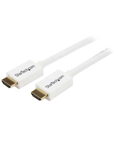 StarTech.com 3m High-Speed-HDMI-Kabel - Ultra HD 4k x 2k HDMI CL3 Kabel zur Installation in Wänden (St St) - Weiß