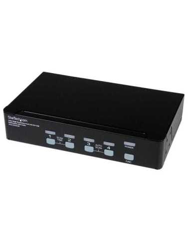 StarTech.com 4 Port Dual Link DVI USB KVM Switch mit Audio - DVI KVM Desktop Umschalter