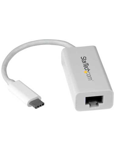 StarTech.com USB-C auf Gigabit-Ethernet-Adapter - Weiß - USB 3.0 auf RJ45 LAN-Netzwerkadapter - USB-Typ-C auf Ethernet