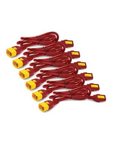 APC AP8704S-WWX340 cable de transmisión Rojo 1,22 m C13 acoplador C14 acoplador