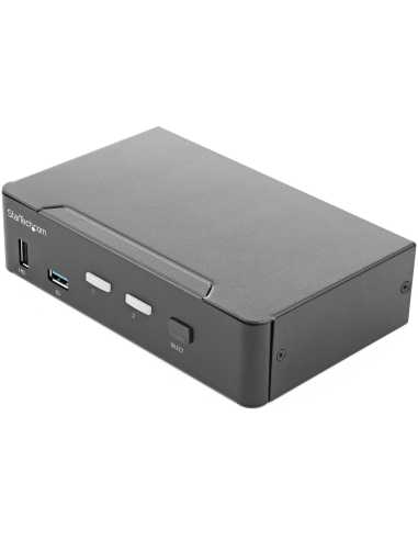 StarTech.com 2 Port HDMI KVM-Switch - Einzelmonitor 4K 60Hz Ultra HD HDR - HDMI 2.0 KVM Umschalter mit 2 Port USB-3.0-Hub (5