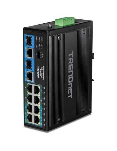 Trendnet TI-BG104 switch No administrado Gigabit Ethernet (10 100 1000) Energía sobre Ethernet (PoE) Negro