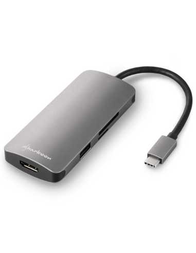 Sharkoon USB 3.0 Type C Multiport Adapter USB 3.2 Gen 1 (3.1 Gen 1) Type-C Grau