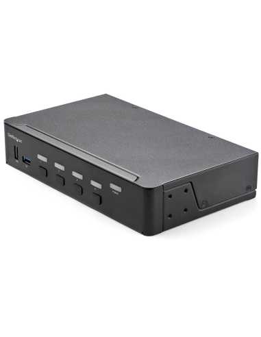 StarTech.com 4 Port HDMI KVM Switch - Einzelmonitor 4K 60Hz Ultra HD HDR - HDMI 2.0 KVM Switch mit 2 Port USB 3.0 Hub (5