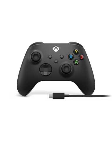 Microsoft Xbox Wireless Controller + USB-C Cable Schwarz Gamepad Analog   Digital PC, Xbox One, Xbox One S, Xbox One X, Xbox