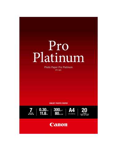 Canon PT-101 Pro Platinum Fotopapier A4 – 20 Blatt