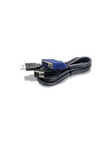 Trendnet TK-CU15 cable para video, teclado y ratón (kvm) Negro 4,5 m