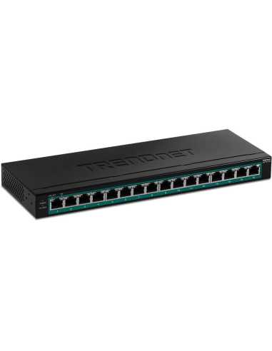 Trendnet TPE-TG160H Netzwerk-Switch Unmanaged Gigabit Ethernet (10 100 1000) Power over Ethernet (PoE) 1U Schwarz
