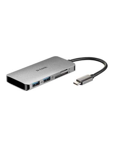 D-Link DUB-M610 laptop-dockingstation & portreplikator Kabelgebunden USB 3.2 Gen 1 (3.1 Gen 1) Type-C Aluminium, Schwarz
