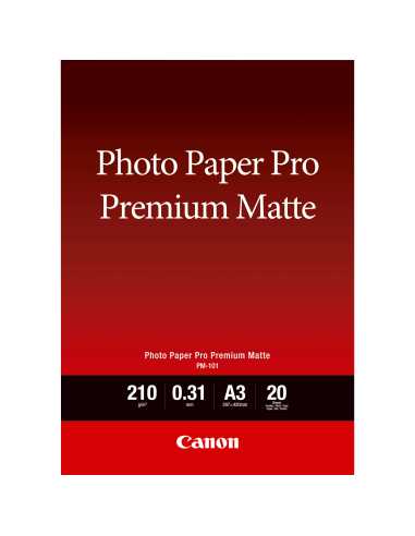 Canon PM-101 Premium-Fotopapier matt A3, 20 Blatt