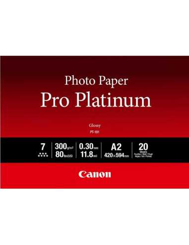 Canon PT-101 Professionelles Fotopapier Platinum A2, 20 Blatt