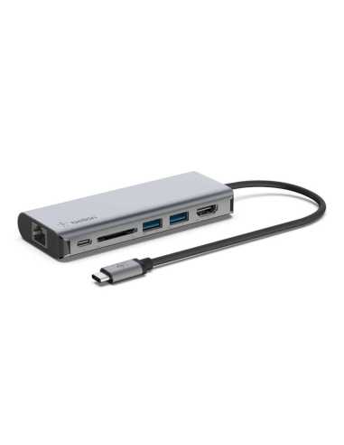 Belkin AVC008BTSGY laptop-dockingstation & portreplikator USB 3.2 Gen 1 (3.1 Gen 1) Type-C Schwarz, Grau