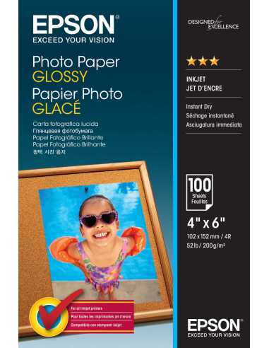 Epson Photo Paper Glossy - 10x15cm - 100 Blätter