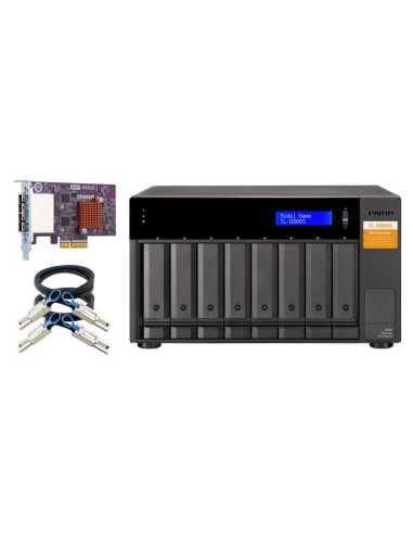 QNAP TL-D800S Speicherlaufwerksgehäuse HDD   SSD-Gehäuse Schwarz, Grau 2.5 3.5"