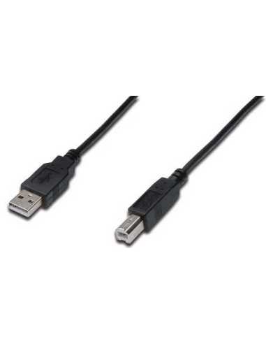 ASSMANN Electronic USB Anschlusskabel, Typ A - B St St, 3.0m, USB 2.0 geeignet, sw