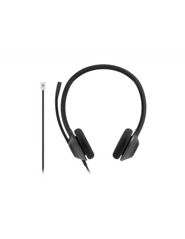Cisco Headset 322 Wired Dual On-Ear Carbon Black RJ9 Kopfhörer Kabelgebunden Kopfband Büro Callcenter Schwarz