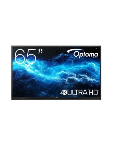 Optoma 3652RK Panel plano interactivo 165,1 cm (65") LED Wifi 400 cd   m² 4K Ultra HD Negro Pantalla táctil Android 11