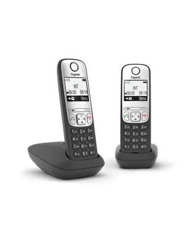 Gigaset A690A Duo Teléfono DECT analógico Identificador de llamadas Negro