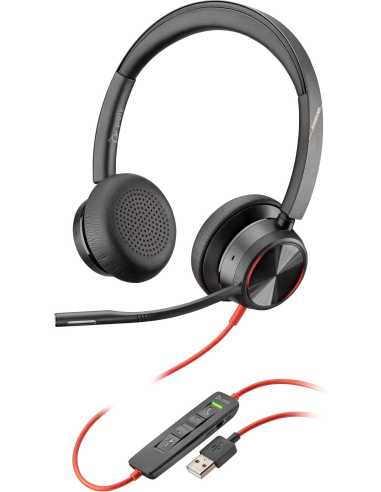 HP Auriculares USB-A Poly Blackwire 8225