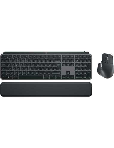Logitech MX Keys S Combo Tastatur Maus enthalten RF Wireless + Bluetooth QWERTZ Deutsch Graphit