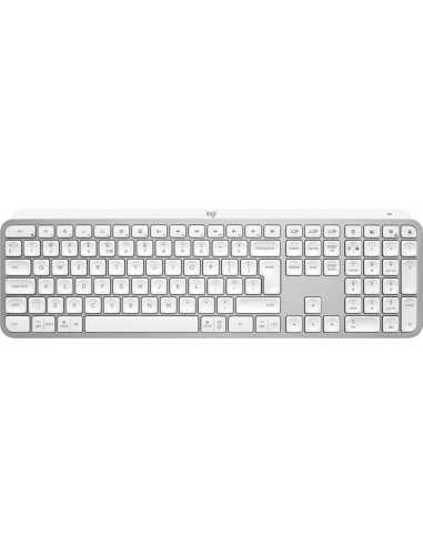 Logitech MX Keys S Tastatur RF Wireless + Bluetooth QWERTY US International Aluminium, Weiß