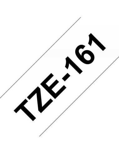 Brother TZe-161 Schriftband – schwarz auf transparent