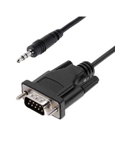 StarTech.com Cable de 1m Serie DB9 a 3,5mm para la Configuración de Dispositivos Serie - Cable RS232 DB9 macho a 3,5 mm para