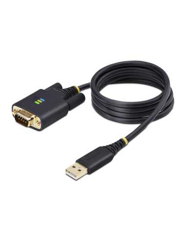 StarTech.com Cable Adaptador USB a Serie de 1m - Serial - Retención COM - FTDI - Adaptador USB-A a DB9 RS232 - con Tornillos
