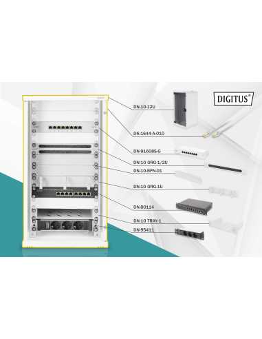 Digitus Netzwerk-Set 254 mm (10") - 12HE, 312 x 300 mm (B x T)