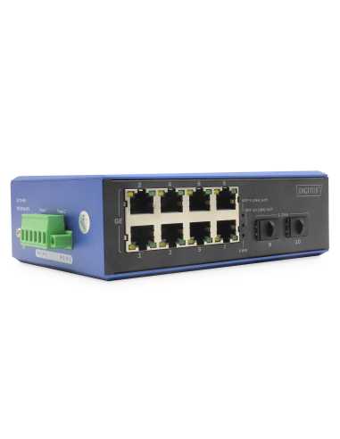 Digitus Industrial 8 + 2 -Port Gigabit Ethernet PoE Switch