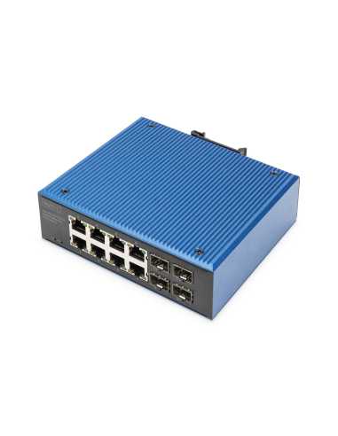 Digitus Industrieller 8+4 -Port Gigabit Ethernet PoE Switch