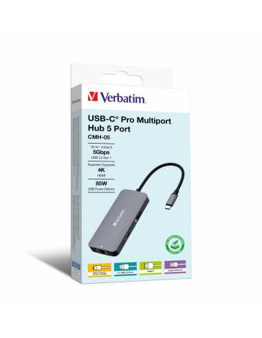 Verbatim CMH-05 USB Typ-C 5000 Mbit s Silber