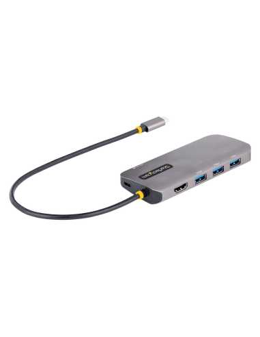 StarTech.com USB C Multiport Adapter, USB C auf HDMI Adapter 4K 60Hz, 5Gbit s USB-A 3.0 Hub, 100W Power Delivery Pass-Through,