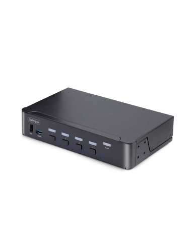 StarTech.com Switch Conmutador KVM DisplayPort de 4 Puertos - 8K60 4K144 - para Un Monitor - DP 1.4 - 2x USB 3.0 - 4x USB 2.0