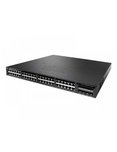 Cisco Catalyst WS-C3650-48FS-L switch Gestionado L3 Gigabit Ethernet (10 100 1000) Energía sobre Ethernet (PoE) 1U Negro