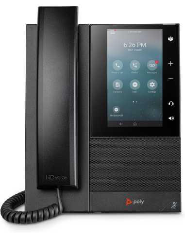 POLY CCX 505 Business Media Phone with Open SIP and PoE-enabled teléfono IP Negro 24 líneas LCD Wifi