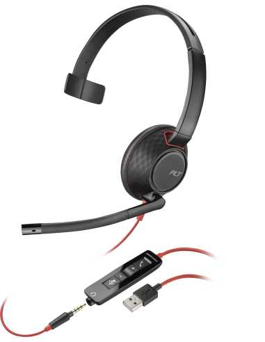 POLY Blackwire 5210 Monaural USB-A Headset