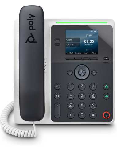 POLY Edge E100 IP Phone and PoE-enabled teléfono IP Negro IPS