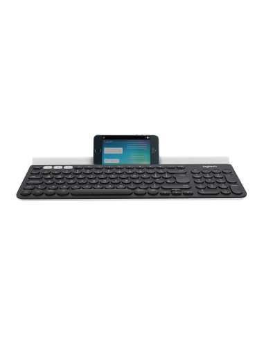 Logitech K780 Multi-Device Wireless Keyboard Tastatur RF Wireless + Bluetooth QWERTY UK Englisch Grau, Weiß