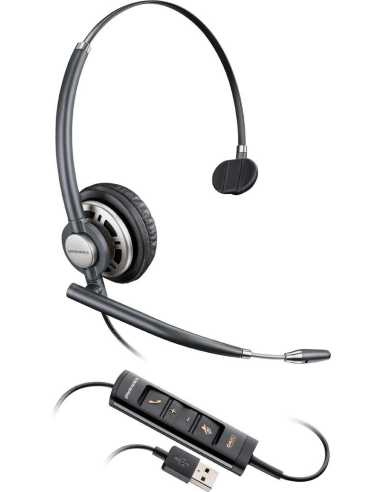 POLY Encorepro HW715 Kopfhörer Kabelgebunden Kopfband Büro Callcenter Schwarz, Silber