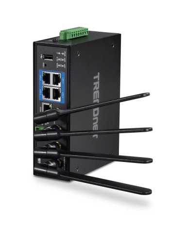 Trendnet TI-W100 WLAN-Router Gigabit Ethernet Dual-Band (2,4 GHz 5 GHz) Schwarz