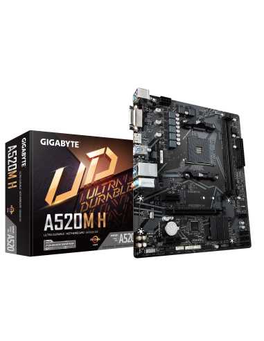 Gigabyte A520M H placa base AMD A520 Zócalo AM4 micro ATX