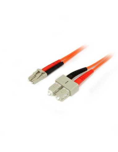StarTech.com Cable Adaptador de Red de 3m Multimodo Dúplex Fibra Óptica LC-SC 50 125 - Patch Duplex